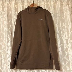 NoBull Men’s Performance Hoodie Sweatshirt Brown